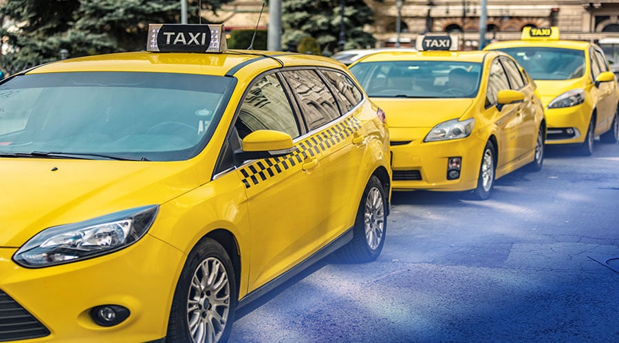 Row of Taxis
